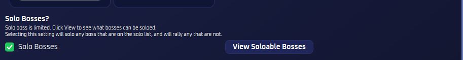Solo Bosses option