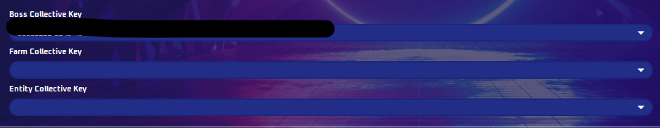 Collective key selection on the profile tab