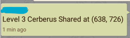 Example of a formatted boss share message