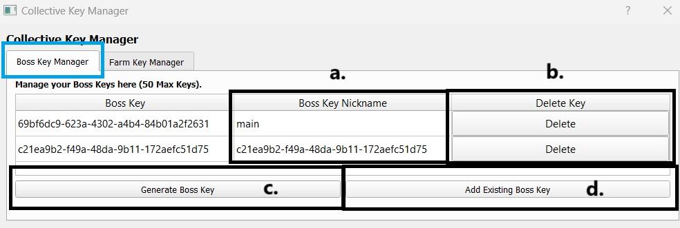 Boss Collective Key Manager